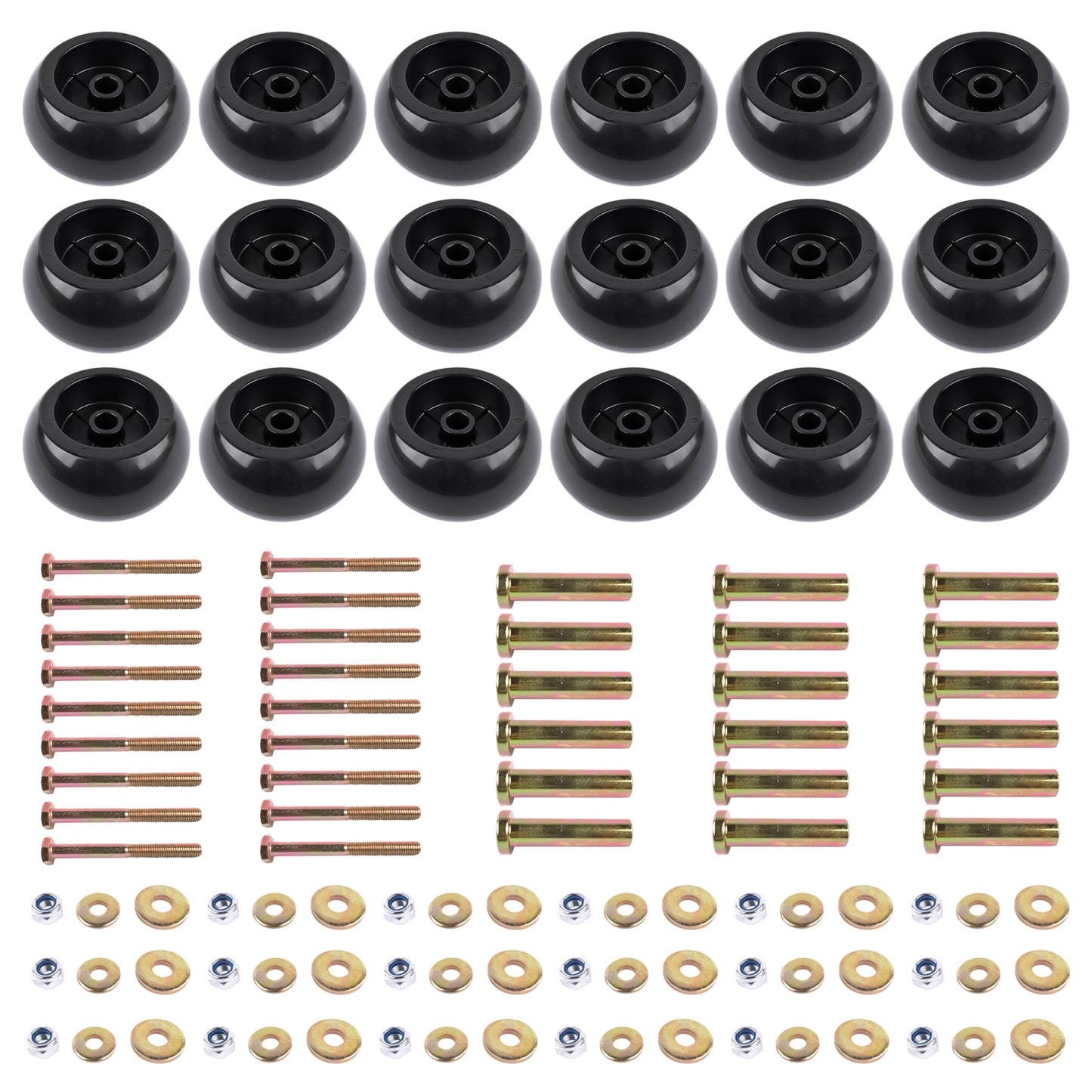 18PK Deck Wheel Roller Kits for Exmark Husqvarna with Hardware 103-3168 103-4051 1-603299 539102643 539102754