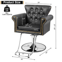 PVC holster electroplated 580 disc rivets acrylic buckle U-shaped foot strap pedestal chair black