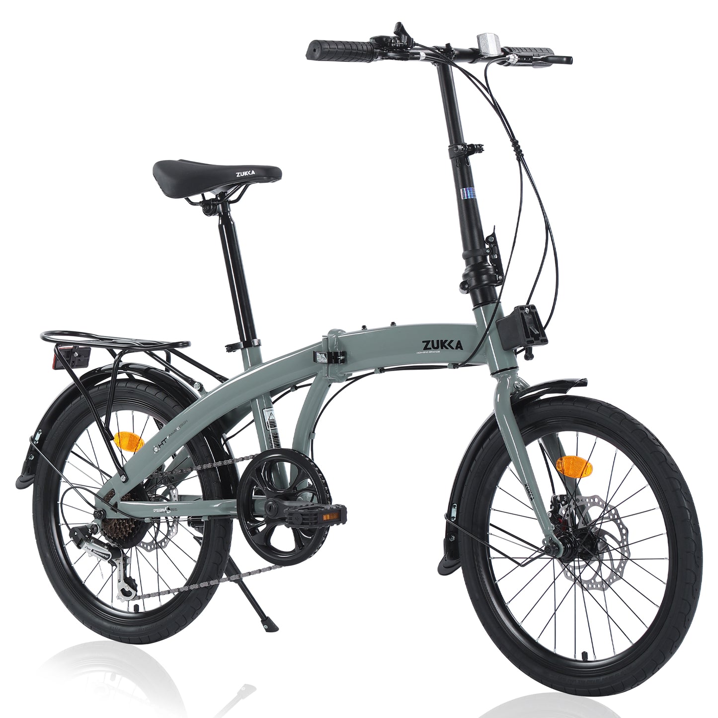 20" Folding Bike Steel Frame 7 Speed City Bike