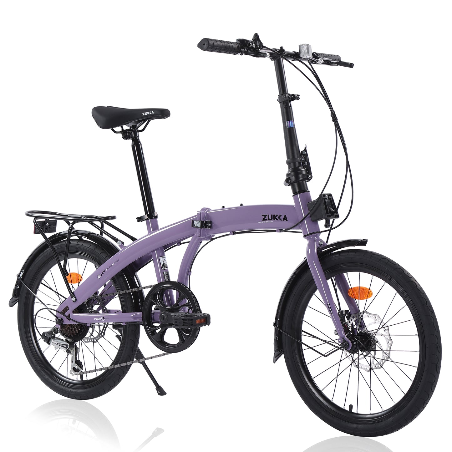 20" Folding Bike Steel Frame 7 Speed City Bike