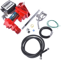 Diesel Gasoline Fuel Transfer Pump 20GPM 12V w/Oil Meter for Gas Diesel Kerosene