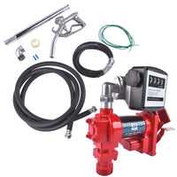 Diesel Gasoline Fuel Transfer Pump 20GPM 12V w/Oil Meter for Gas Diesel Kerosene