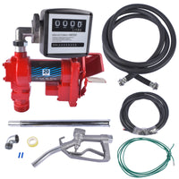 Diesel Gasoline Fuel Transfer Pump 20GPM 12V w/Oil Meter for Gas Diesel Kerosene