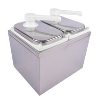 4L Stainless Steel Sauce Pump Dispenser Squeeze Condiment Dispensing Container Condiment Pump Station Condiment Pump Dispenser
