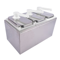 6L Stainless Steel Sauce Pump Dispenser Squeeze Condiment Dispensing Container Condiment Pump Station Condiment Pump Dispenser