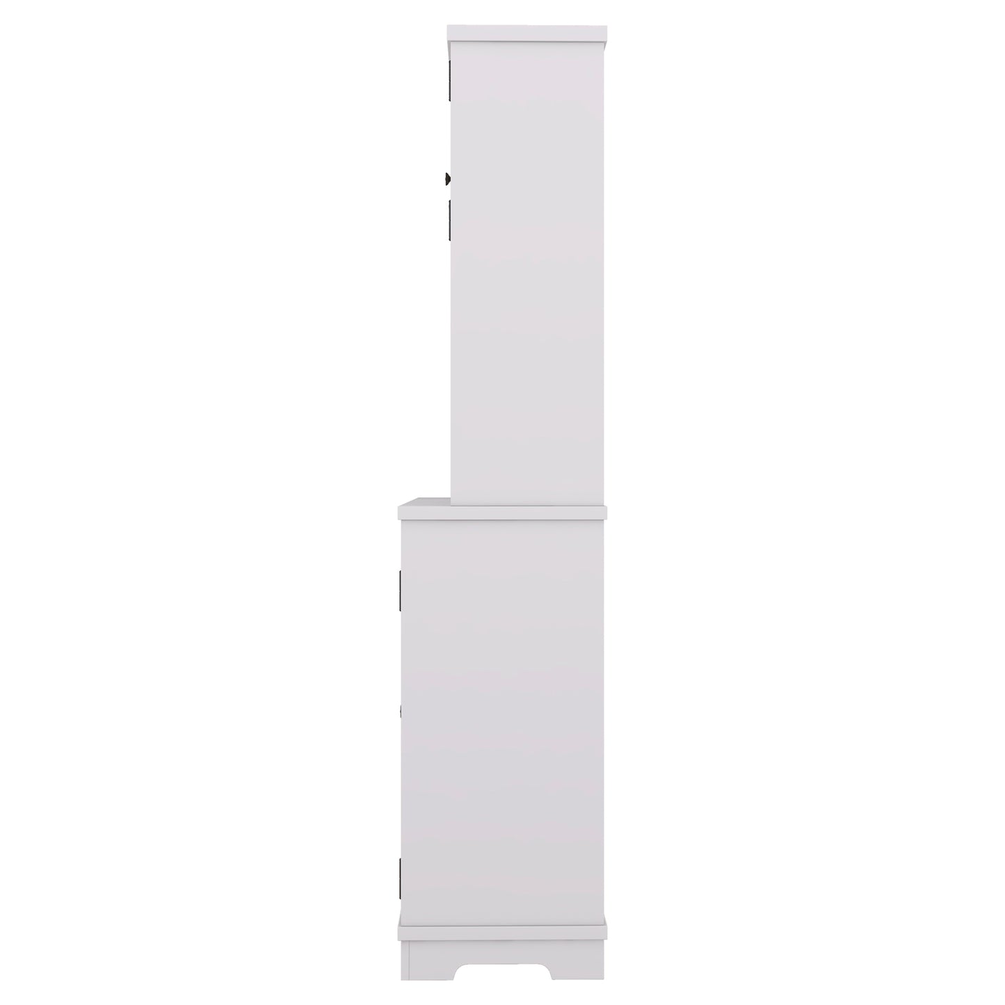 Coffee Bar Cabinet Kitchen Cabinet with Storage, Farmhouse Wine Cabinet with Drawers shelves and cabinets, Buffet Cabinet Wine & Glass Racks for Dining Room, White