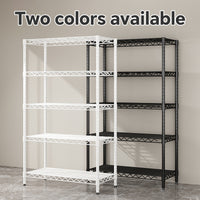 Wire Shelving Metal Storage Rack Adjustable Shelves, Standing Storage Shelf Units for Laundry Bathroom Kitchen Pantry Closet(White, 42L x 18W x 71H)