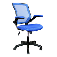 Mesh Task Office Chair with Flip Up Arms, Blue