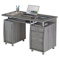 Complete Workstation Computer Desk with Storage, Grey