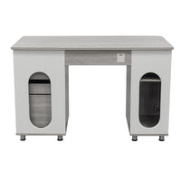 Complete Workstation Computer Desk with Storage, Grey