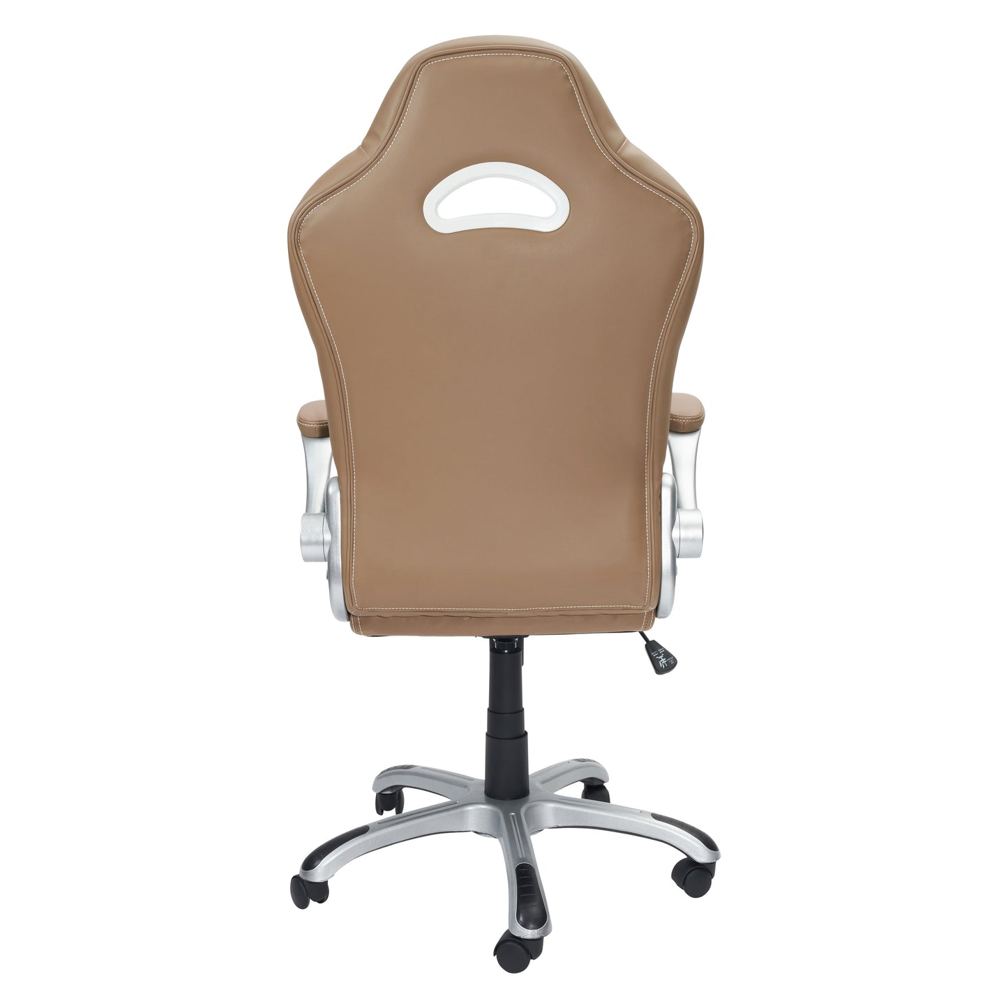 High Back Executive Sport Race Office Chair with Flip-Up Arms, Camel