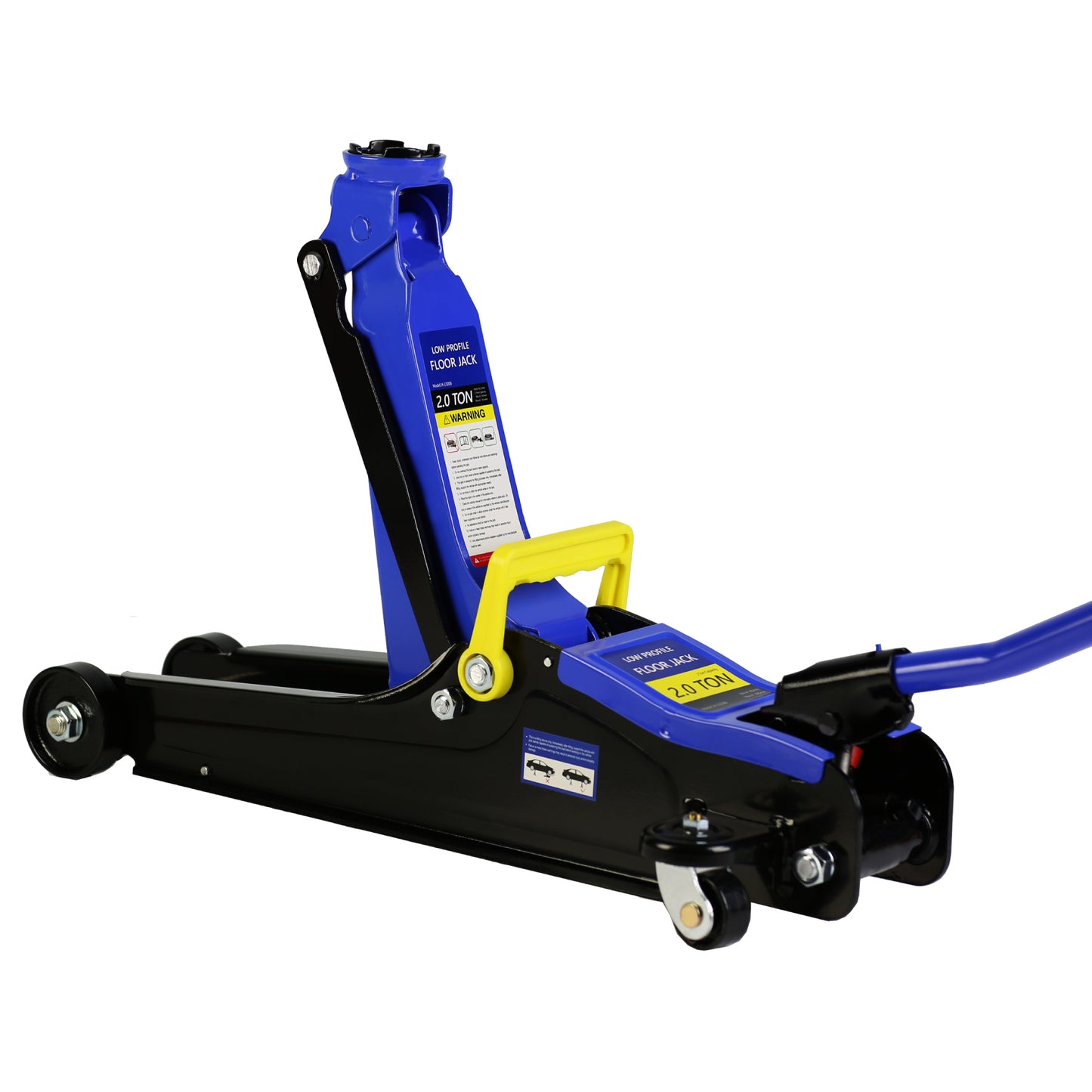 Floor Jack, 2 Ton Low Profile Floor Jack, Heav yDuty Steel Racing Floor Jack with Single Piston QuickLift Pump, Floor Jack Lifting Range 3.3"-15.2"