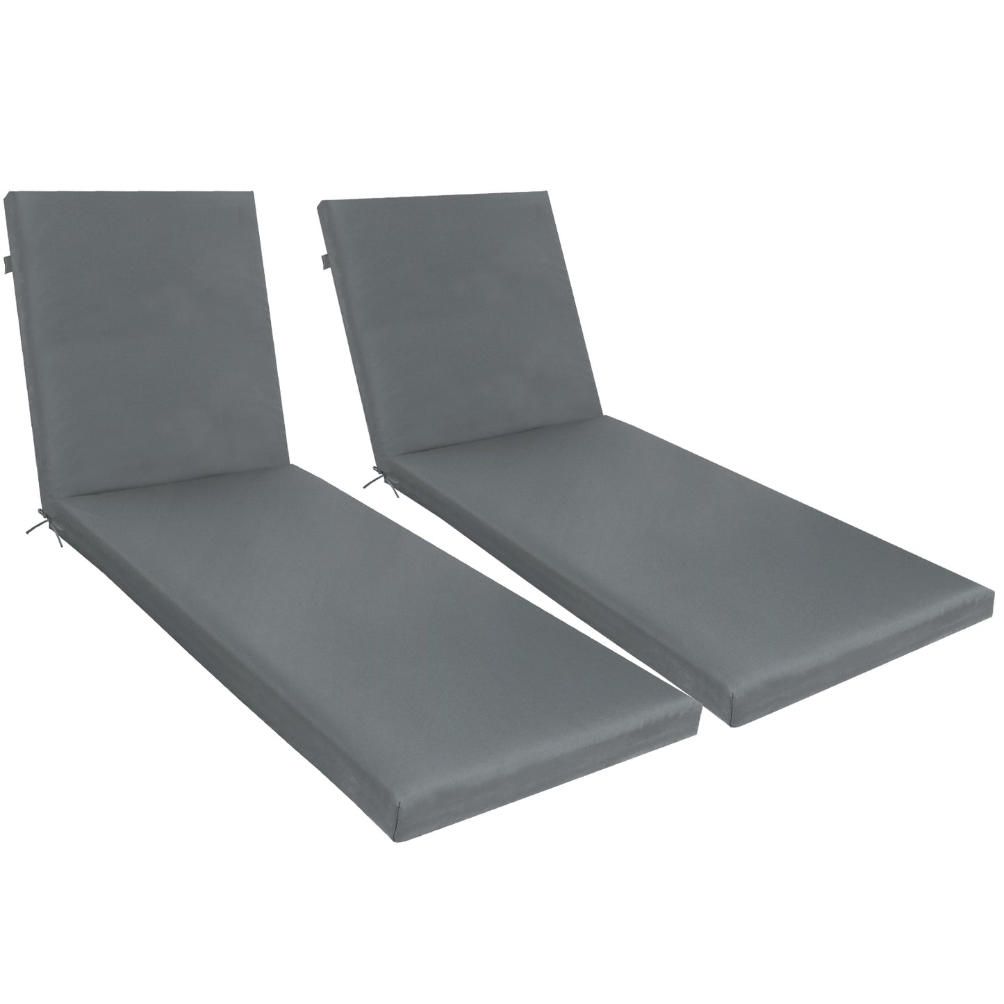 2PCS Set Outdoor Lounge Chair Cushion Replacement Patio Funiture Seat Cushion Chaise Lounge Cushion (Grey)  [Sale to Temu is Banned.Weekend can not be shipped, order with caution]