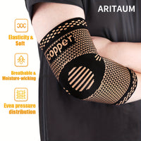 Elbow compression sleeve (1 pair)-prevents and restores tendonitis support for weight lifting, tennis, basketball, and cycling trips in the gym