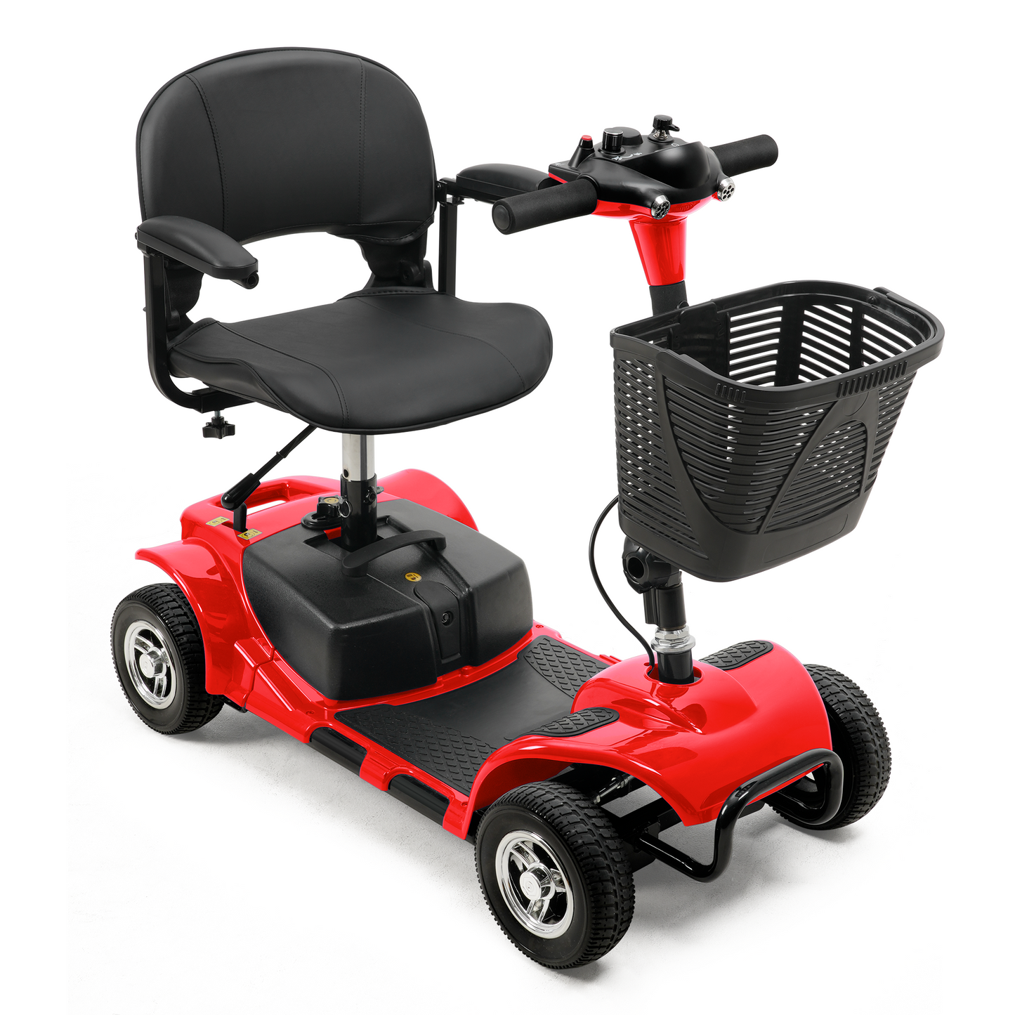 4 Wheel Mobility Scooter for Seniors, Electric Power Wheelchair with Lights and Long Range Battery