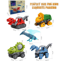 5 Pack Take Apart Dinosaur Set with Electric Drill, Construction Building Toy for Boys, Ideal Xmas Birthday Gift