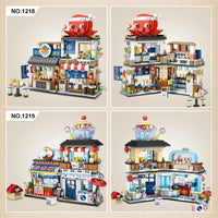 4 PACK Brick Building Set for Kids, 2969 PCS Building Blocks Kit Japanese Street Building Toy Set Gift for 6-15 Years Old Kid and Adult