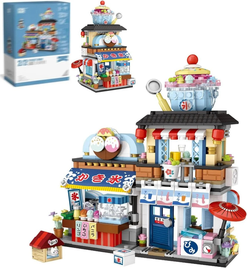 4 PACK Brick Building Set for Kids, 2969 PCS Building Blocks Kit Japanese Street Building Toy Set Gift for 6-15 Years Old Kid and Adult