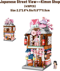 Building Blocks Set of 4, Kids Mini Building Block Kit, 1608Pcs Japan House Building Set Gift for 6-12 Years Old Kid Girls and Boys