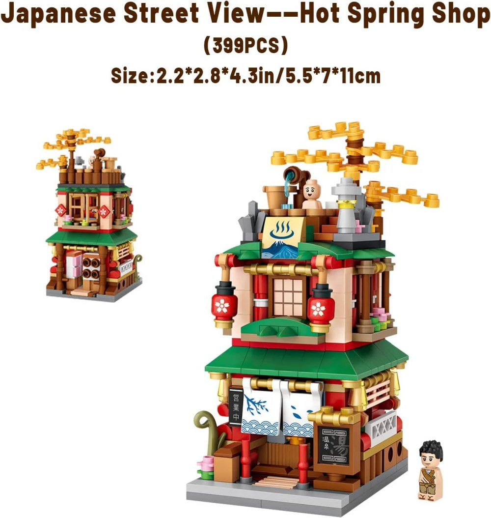 Building Blocks Set of 4, Kids Mini Building Block Kit, 1608Pcs Japan House Building Set Gift for 6-12 Years Old Kid Girls and Boys