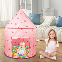 Children Play Princess Tent Pink - Tent for Girl Castle Indoor/Outdoor Foldable with Carry Case