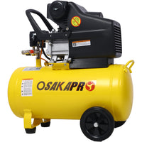 3.5HP Portable 10 Gallons Oil-Lubricated Air Compressor Tank Ultra Quiet Horizontal Tank Adjustable Pressure with Built-in Wheel