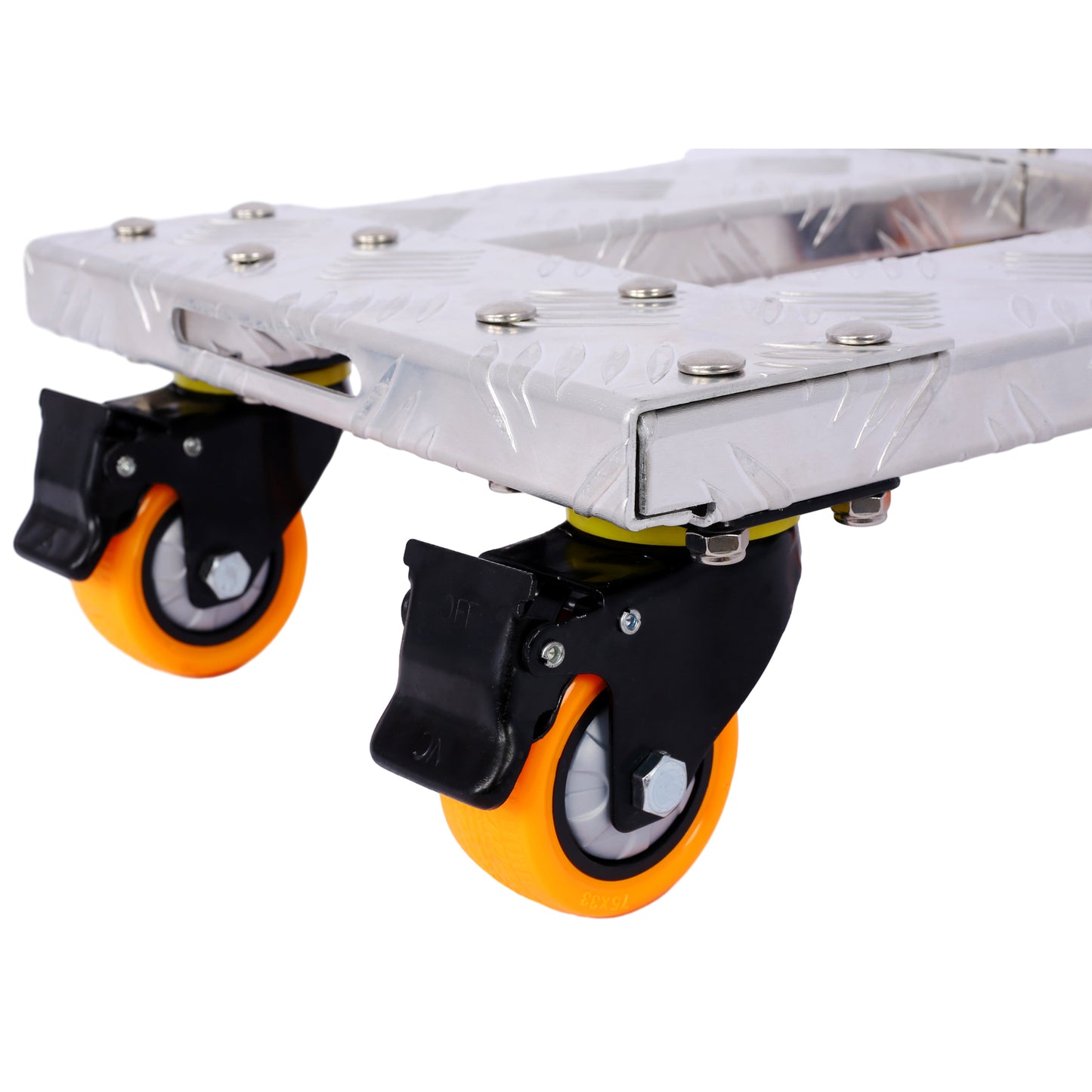 Movers Dolly Heavy Duty Furniture Dolly Trolley Cart  18''x12'' Aluminum Frame with 3'' TPU Professional Casters with Brake Option