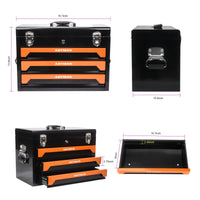 3 Drawers Tool Box with Tool Set--Orange