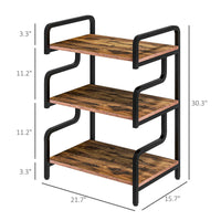 3-Tier Printer Stand，Free Standing Metal Storage Shelf