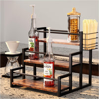 Coffee syrup rack organizer syrup bottle rack coffee bar rack 3 layers 12 bottle storage rack for storing syrup, wine, kitchen coffee station seasonings