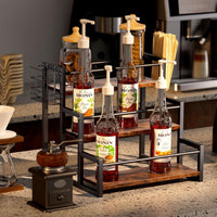 Coffee syrup rack organizer syrup bottle rack coffee bar rack 3 layers 12 bottle storage rack for storing syrup, wine, kitchen coffee station seasonings