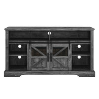 60 Inch Electric Fireplace Entertainment Center With Door Sensor-Dark Rustic Oak