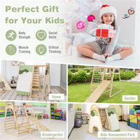 6-in-1 Wooden Kids Jungle Gym Playset