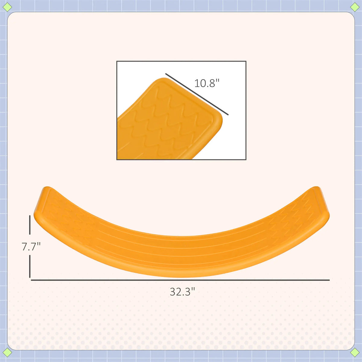 Orange Balance Board, 32.3"