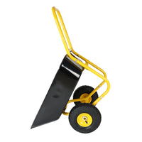 Two-wheeled barrow, garden cart, 10-inch pneumatic wheels(Yellow + Black)