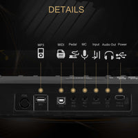 【Do not sale on Amazon】Glarry GPP-106 88 Key Folding Piano Semi-Weighted Standard Keyboards Digital Piano with MIDI Bluetooth, Handbag，Headphone，for Piano Lover Black color