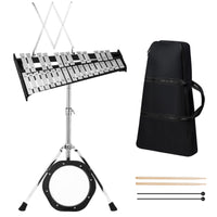 30 Notes Percussion Glockenspiel with  Mallets Sticks Stand