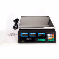 ACS-30 40kg/5g Digital Price Computing Scale for Vegetable US Plug Silver & Black