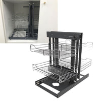 800mm Blind Corner Pull Out Organizer for Kitchen Cabinets - Slide Out Spice and Seasoning Rack