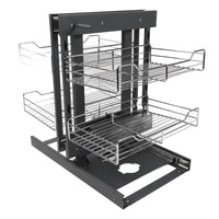 800mm Blind Corner Pull Out Organizer for Kitchen Cabinets - Slide Out Spice and Seasoning Rack