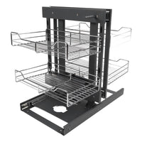 800mm Blind Corner Pull Out Organizer for Kitchen Cabinets - Slide Out Spice and Seasoning Rack