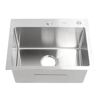 304 Stainless Steel Single Basin Sink with Drainer and Hose for Home Kitchen - Vegetable Washing Sink