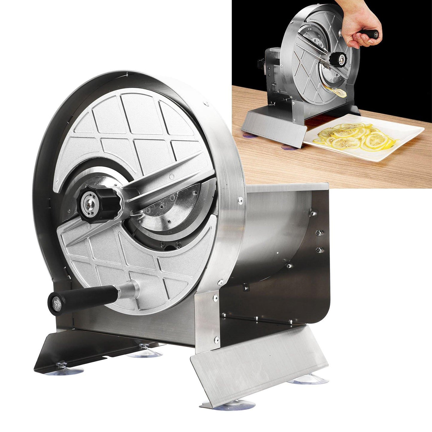 Adjustable Thickness Commercial Slicing Machine for Vegetables and Fruits - Professional Cutter for Kitchen and Restaurant Use