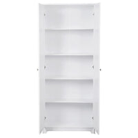 Double Door Five-tier Storage Cabinet White