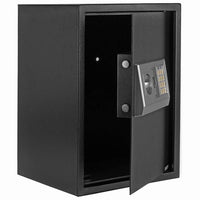 E50EA Home Business Security Keypad Lock Electronic Digital Steel Safe Black Box & Silver Gray