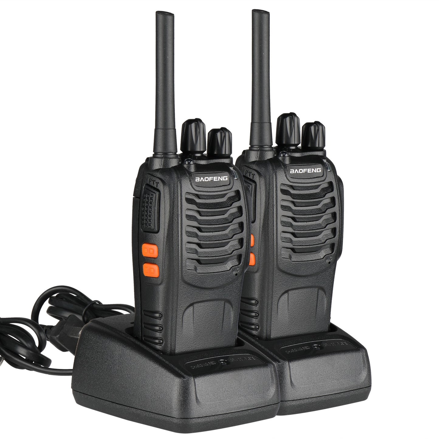 BF-88A 5W FRS Frequency Handheld Walkie Talkie Black (2pcs/Pair)