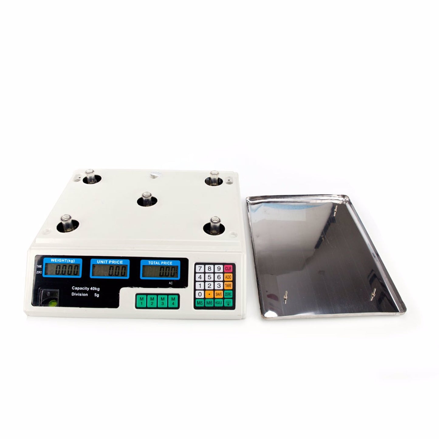 ACS-30 40kg/5g Digital Price Computing Scale for Vegetable US Plug Silver & White