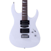 [Do Not Sell on Amazon]Glarry 170 Model With 20W Electric Guitar Pickup Hsh Pickup Guitar   Stereo   Bag   Harness   Picks   Rocker   Connector     Wrench Tool White