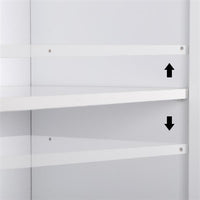 Double Door Five-tier Storage Cabinet White