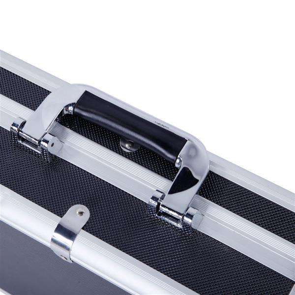 135*35*12cm Aluminum New Framed Locking Gun Pistol HandGun Lock Box Hard Storage Carry Case Black